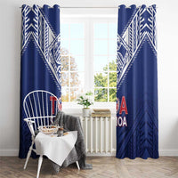 Super Toa Samoa Rugby Window Curtain Warrior Spirit LT05 - Polynesian Pride
