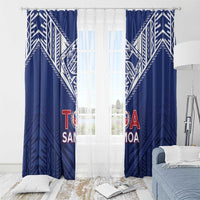Super Toa Samoa Rugby Window Curtain Warrior Spirit LT05 - Polynesian Pride
