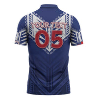 Super Toa Samoa Rugby Custom Zipper Polo Shirt Warrior Spirit LT05