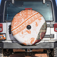Hawaiian Tapa Spare Tire Cover Traditional Vintage Pattern Orange LT05 - Polynesian Pride