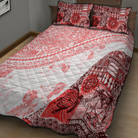 Hawaiian Tapa Quilt Bed Set Traditional Vintage Pattern Red LT05 - Polynesian Pride