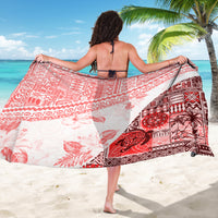 Hawaiian Tapa Sarong Traditional Vintage Pattern Red LT05 - Polynesian Pride