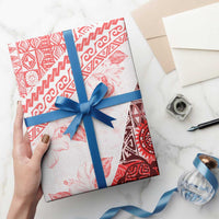 Hawaiian Tapa Wrapping Paper Traditional Vintage Pattern Red - Polynesian Pride