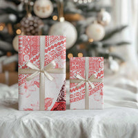 Hawaiian Tapa Wrapping Paper Traditional Vintage Pattern Red - Polynesian Pride