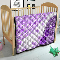 Hawaiian Tapa Quilt Traditional Vintage Pattern Violet LT05 - Polynesian Pride