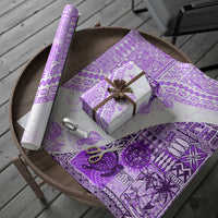 Hawaiian Tapa Wrapping Paper Traditional Vintage Pattern Violet - Polynesian Pride