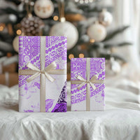 Hawaiian Tapa Wrapping Paper Traditional Vintage Pattern Violet - Polynesian Pride