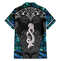 New Zealand Aotearoa Family Matching Short Sleeve Bodycon Dress and Hawaiian Shirt Maori Taniwha Paua Shell LT05 - Polynesian Pride