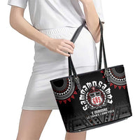 Samoa Black Saturday Leather Tote Bag Samoa For Samoans LT05 - Polynesian Pride
