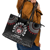 Samoa Black Saturday Leather Tote Bag Samoa For Samoans LT05 - Polynesian Pride