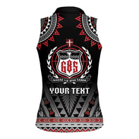 Personalised Samoa Black Saturday Women Sleeveless Polo Shirt Samoa For Samoans