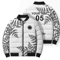 Custom New Zealand Football Bomber Puffer Jacket Aotearoa Pride - Polynesian Pride