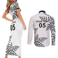 Custom New Zealand Football Couples Matching Short Sleeve Bodycon Dress and Long Sleeve Button Shirt Aotearoa Pride - Polynesian Pride