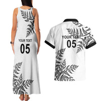 Custom New Zealand Football Couples Matching Tank Maxi Dress and Hawaiian Shirt Aotearoa Pride - Polynesian Pride