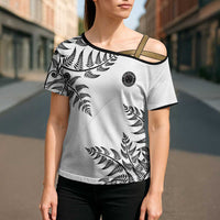 Custom New Zealand Football Cross Shoulder Shirt Aotearoa Pride - Polynesian Pride