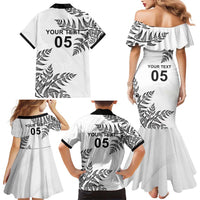 Custom New Zealand Football Family Matching Mermaid Dress and Hawaiian Shirt Aotearoa Pride LT05 - Polynesian Pride