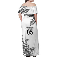Custom New Zealand Football Family Matching Off Shoulder Maxi Dress and Hawaiian Shirt Aotearoa Pride LT05 - Polynesian Pride
