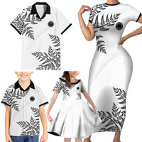 Custom New Zealand Football Family Matching Short Sleeve Bodycon Dress and Hawaiian Shirt Aotearoa Pride LT05 - Polynesian Pride