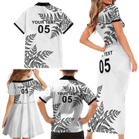 Custom New Zealand Football Family Matching Short Sleeve Bodycon Dress and Hawaiian Shirt Aotearoa Pride LT05 - Polynesian Pride