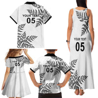 Custom New Zealand Football Family Matching Tank Maxi Dress and Hawaiian Shirt Aotearoa Pride - Polynesian Pride