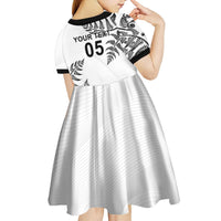 Custom New Zealand Football Kid Short Sleeve Dress Aotearoa Pride LT05 - Polynesian Pride