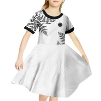Custom New Zealand Football Kid Short Sleeve Dress Aotearoa Pride LT05 - Polynesian Pride