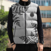 Custom New Zealand Football Sleeveless Puffer Jacket Aotearoa Pride - Polynesian Pride