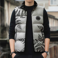 Custom New Zealand Football Sleeveless Puffer Jacket Aotearoa Pride - Polynesian Pride