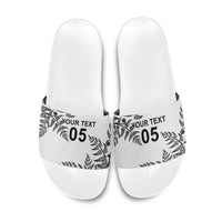 Custom New Zealand Football Slide Sandals Aotearoa Pride - Polynesian Pride