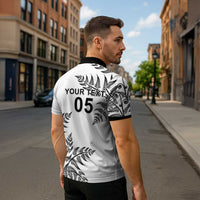 Custom New Zealand Football Zipper Polo Shirt Aotearoa Pride LT05 - Polynesian Pride