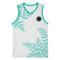 Custom New Zealand Football Basketball Jersey Aotearoa Pride Aqua Version - Polynesian Pride