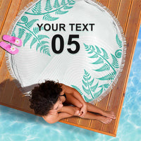 Custom New Zealand Football Beach Blanket Aotearoa Pride Aqua Version - Polynesian Pride