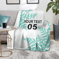 Custom New Zealand Football Blanket Aotearoa Pride Aqua Version - Polynesian Pride