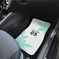Custom New Zealand Football Car Mats Aotearoa Pride Aqua Version - Polynesian Pride
