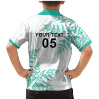 Custom New Zealand Football Family Matching Mermaid Dress and Hawaiian Shirt Aotearoa Pride Aqua Version - Polynesian Pride