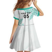 Custom New Zealand Football Family Matching Off Shoulder Maxi Dress and Hawaiian Shirt Aotearoa Pride Aqua Version LT05 - Polynesian Pride