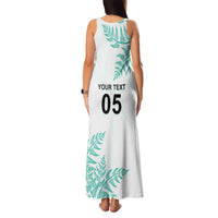 Custom New Zealand Football Family Matching Tank Maxi Dress and Hawaiian Shirt Aotearoa Pride Aqua Version - Polynesian Pride