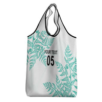 Custom New Zealand Football Grocery Bag Aotearoa Pride Aqua Version - Polynesian Pride