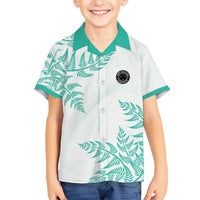 Custom New Zealand Football Hawaiian Shirt Aotearoa Pride Aqua Version - Polynesian Pride