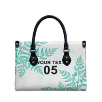 Custom New Zealand Football Leather Bag Aotearoa Pride Aqua Version - Polynesian Pride