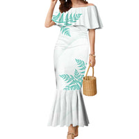 Custom New Zealand Football Mermaid Dress Aotearoa Pride Aqua Version - Polynesian Pride
