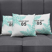 Custom New Zealand Football Pillow Cover Aotearoa Pride Aqua Version - Polynesian Pride