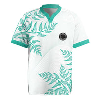 Custom New Zealand Football Rugby Jersey Aotearoa Pride Aqua Version - Polynesian Pride