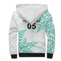 Custom New Zealand Football Sherpa Hoodie Aotearoa Pride Aqua Version - Polynesian Pride