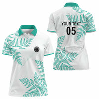 Custom New Zealand Football Women Polo Shirt Aotearoa Pride Aqua Version LT05 - Polynesian Pride