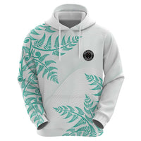 Custom New Zealand Football Zip Hoodie Aotearoa Pride Aqua Version - Polynesian Pride
