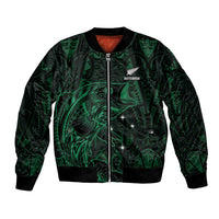 Custom New Zealand Fishing Bomber Jacket Maori Tribal Pattern - Polynesian Pride