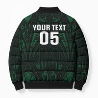 Custom New Zealand Fishing Bomber Puffer Jacket Maori Tribal Pattern - Polynesian Pride
