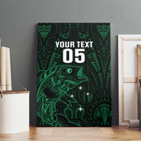 Custom New Zealand Fishing Canvas Wall Art Maori Tribal Pattern - Polynesian Pride