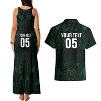Custom New Zealand Fishing Couples Matching Tank Maxi Dress and Hawaiian Shirt Maori Tribal Pattern LT05 - Polynesian Pride